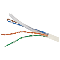 Vericom CAT-6/UTP Solid Riser CMR Cable, 1,000’, White, MBW6U-01444