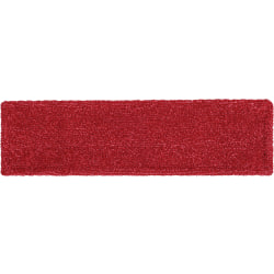 Rubbermaid® Commercial Adaptable Microfiber Flat Mop Pads, 19-1/2" x 5-1/2", Red, Pack Of 12 Pads
