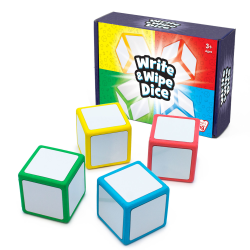 Junior Learning Write & Wipe Dice, Multicolor