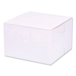 SCT® Paper Bakery Boxes, 4"H x 6"W x 6"D, White, Carton Of 250 Boxes