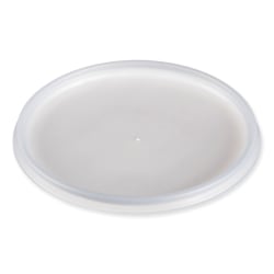 Dart® Plastic Lids for Foam Cups, Bowls and Containers, Vented, Fits 12-60 Oz, Translucent, Pack Of 100 Lids, Carton Of 10 Packs