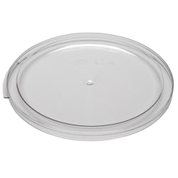 Cambro Camwear Round Food Storage Lids For 12-, 18- And 22-Qt Containers, Clear, Pack Of 6 Lids