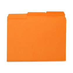 Smead® 1/3-Cut Interior Folders, Letter Size, Orange, Box Of 100