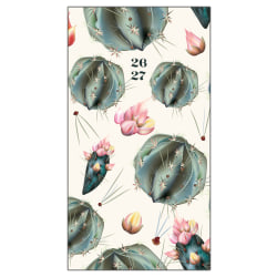 2026-2027 Willow Creek Press 2-Year Monthly Checkbook/Calendar, 3-1/2" x 6-1/2", Cactus Deco, January 2026 To December 2027, 57636
