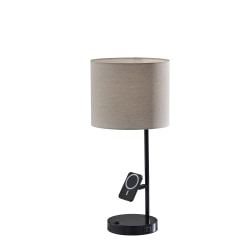 Adesso Wyatt Supercharger 22"H Desk Lamp, Beige/Black