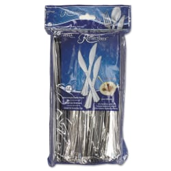 WNA Reflections™ Heavyweight Plastic Utensils, Knife, 7-1/2", Silver, 40 Utensils Per Pack, Carton Of 8 Packs