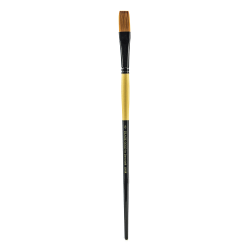 Dynasty Long-Handled Paint Brush 1526F, Size 8, Flat Bristle, Nylon, Multicolor