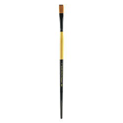Dynasty Long-Handled Paint Brush 1526F, Size 6, Flat Bristle, Nylon, Multicolor