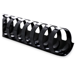 Sparco Plastic Binding Spines, 5/16", 25-Sheet Capacity, Black, Box Of 100