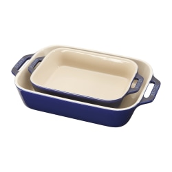 Staub 2-Piece Baking Dish Set, Dark Blue