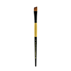 Dynasty Short-Handled Paint Brush, 1/2", Angular Bristle, Synthetic, Multicolor