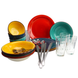 Gibson Color Speckle 28-Piece Mix-And-Match Dinnerware Set
