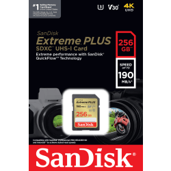SanDisk® Extreme PLUS SDXC UHS-I Card, 256GB