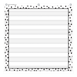 Teacher Created Resources 7 Pocket Chart, 28" x 28", Black Painted Dots on White