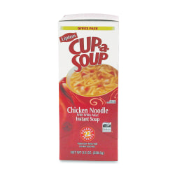 Lipton Chicken Noodle Cup A Soup, 0.45 Oz, Box Of 22 Envelopes