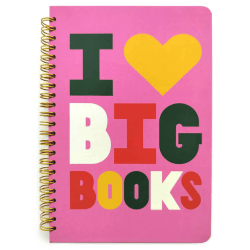 Denik Wire O Reading Journal, 5-1/4" x 8-1/4", 144 Pages, Pink/Multicolor