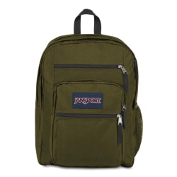 Jansport Big Student Backpack, 70% Recycled, Army Green