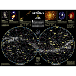 National Geographic The Heavens Map, Laminated, 30.5" x 22.75"