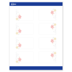 Avery® Printable Christmas Tags with Sure Feed® Technology, 2" x 3", Matte White With Holly Jolly Metallic Sparkles Design, Pack Of 80