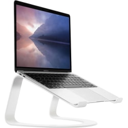 Twelve South Curve Notebook Stand - Up to 17" Screen Support - 11" Height x 6" Width - Desktop - Matte White - Aluminum, Silicone - White
