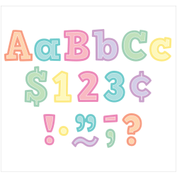 Teacher Created Resources Letters Combo Pack, 4", Pastel Pop Bold Block, 230 Per Pack, Set Of 2 Packs