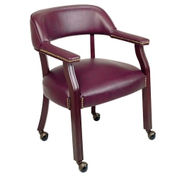 Office Star™ Work Smart® Traditional Guest Chair, Oxblood/Mahogany