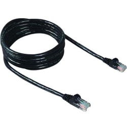 Belkin Cat.6 UTP Patch Network Cable - 20 ft Category 6 Network Cable for Network Device - First End: 1 x RJ-45 Network - Male - Second End: 1 x RJ-45 Network - Male - Patch Cable - Gold Plated Contact - Black