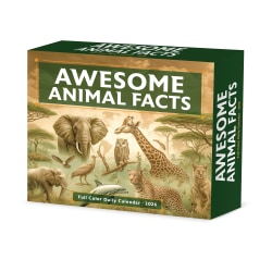2026 Willow Creek Press Page-A-Day Daily Desk Calendar, 6-1/4" x 5-1/2", Awesome Animal Facts, January To December, 55151