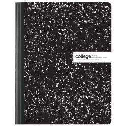 Office Depot® Brand Composition Books, 7-1/2" x 9-3/4", College Ruled, 100 Sheets, Black/White, Case Of 24 Notebooks