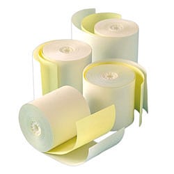 Office Depot® Brand 2-Ply Paper Rolls, 2 1/4" x 100', Canary/White