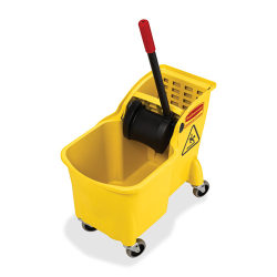 Rubbermaid® Tandem™ Bucket/Wringer Combo Pack, 13 3/8"H x 16 3/8"W x 23 1/4"D, 31 Quarts