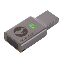 Kanguru Encrypted Defender Bio-Elite30 - USB flash drive (biometric) - encrypted - 32 GB - USB 3.2 Gen 1 - gray - TAA Compliant