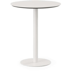 Branch Furniture Round Bistro Table, 42"H x 36"W x 36"D, White Top/White Base