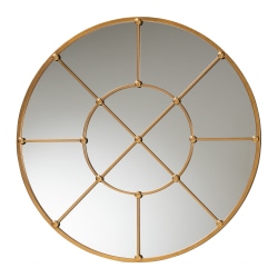 Baxton Studio Ohara Accent Wall Mirror, 36"H x 36"W x 5/8"D, Gold