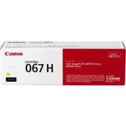 Canon 067 High-Yield Toner Cartridge, Yellow, 5103C001