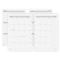2024-2025 TUL® Discbound Academic Weekly/Monthly Refill Planner Pages, Junior Size, July To June