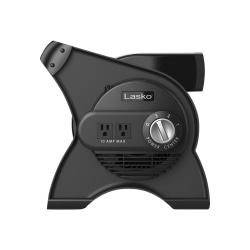 Lasko Pivoting Pro Blower Fan - Cordless - 3 Speed - Multipurpose - Circuit Breaker - Black