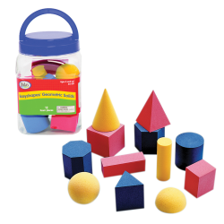 Didax Foam Geometric Solids, 12 Pieces