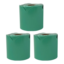 Carson Dellosa Education Rolled Scalloped Borders, Grow Together Jade Green, 65' Per Roll, Pack Of 3 Rolls