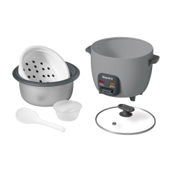 Starfrit® 10-Cup 400-Watt Electric Rice Cooker with Non-Stick Ceramic Pot, Gray