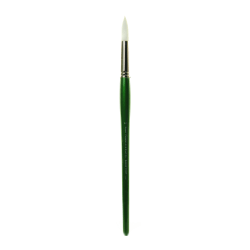 Princeton Oil And Acrylic Paint Brush 6100, Size 12, Round Bristle, Synthetic, Green