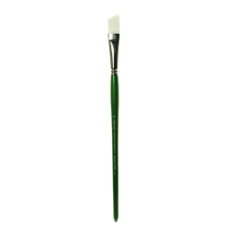 Princeton Synthetic Bristle Oil And Acrylic Paint Brush 6100, Size 10, Angled Bright Bristle, Synthetic, Green