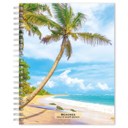 2023-2024 BrownTrout 16-Month Weekly/Monthly Engagement Planner, 7-3/4" x 7-3/16", Beaches, September To December