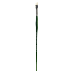 Princeton Synthetic Bristle Oil And Acrylic Paint Brush 6100, Size 6, Angled Bright Bristle, Synthetic, Green