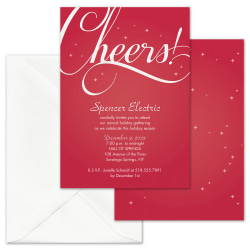 Custom Premium Event Invitations With Envelopes, 5" x 7", Big Cheers, Box Of 25 Cards