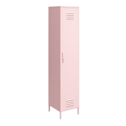 Ameriwood™ Home Cache Single Metal Locker Storage Cabinet, 72-7/8"H x 15"W x 15-3/4"D, Pink