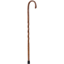 Brazos Walking Sticks™ Twisted Oak Crook Neck Wood Walking Cane, 37", Red