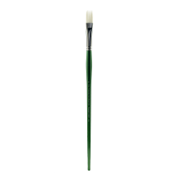 Princeton Synthetic Bristle Oil And Acrylic Paint Brush 6100, Size 8, Flat Bristle, Synthteic, Green