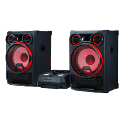 LG CK99 LOUDR Hi-Fi Entertainment System With AM/FM Radio And Karaoke Creator, 44.1"H x 33.7"W x 123.3"D, Black