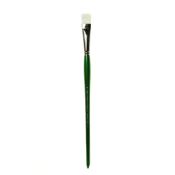 Princeton Synthetic Bristle Oil And Acrylic Paint Brush 6100, Size 10, Bright Bristle, Synthetic, Green